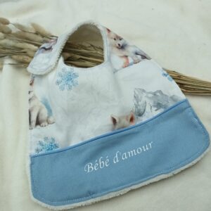 bavoir bébé d'amour loup