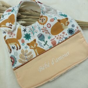 bavoir bébé d'amour renard